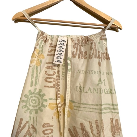 🔆 Urban Outfitters, BDG Eva Tie-Front Ruched Strap Trapeze Mini Dress NWT - Picture 4 of 6